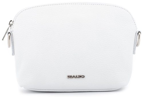 Rialto olasz fehér női bőr oldaltáska, crossbody 21 × 15 × 6,5 cm