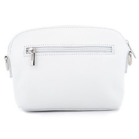   Rialto olasz fehér női bőr oldaltáska, crossbody 21 × 15 × 6,5 cm