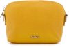 Rialto olasz sárga női bőr oldaltáska, crossbody 21 × 15 × 6,5 cm