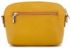 Rialto olasz sárga női bőr oldaltáska, crossbody 21 × 15 × 6,5 cm