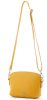 Rialto olasz sárga női bőr oldaltáska, crossbody 21 × 15 × 6,5 cm