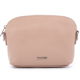   Rialto olasz púderszín női bőr oldaltáska, crossbody 21 × 15 × 6,5 cm