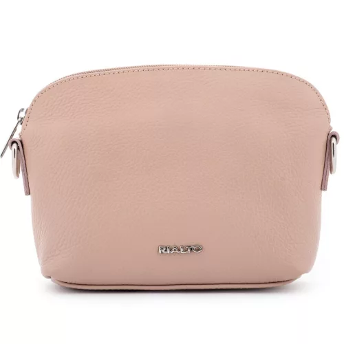 Rialto olasz púderszín női bőr oldaltáska, crossbody 21 × 15 × 6,5 cm