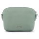 Rialto olasz világos zöld női bőr oldaltáska, crossbody 21 × 15 × 6,5 cm