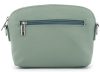 Rialto olasz világos zöld női bőr oldaltáska, crossbody 21 × 15 × 6,5 cm