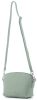 Rialto olasz világos zöld női bőr oldaltáska, crossbody 21 × 15 × 6,5 cm