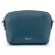 Rialto olasz türkizzöld női bőr oldaltáska, crossbody 21 × 15 × 6,5 cm