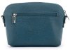 Rialto olasz türkizzöld női bőr oldaltáska, crossbody 21 × 15 × 6,5 cm