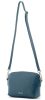 Rialto olasz türkizzöld női bőr oldaltáska, crossbody 21 × 15 × 6,5 cm