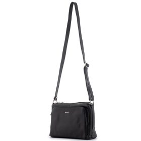 Rialto fekete női bőr válltáska, levehető pántos 26 x 19 x 9 cm