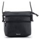 Rialto olasz fekete női bőr oldaltáska, crossbody 18 x 18 x 4,5 cm