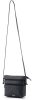 Rialto olasz fekete női bőr oldaltáska, crossbody 18 x 18 x 4,5 cm