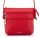 Rialto olasz piros női bőr oldaltáska, crossbody 18 x 18 x 4,5 cm