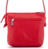 Rialto olasz piros női bőr oldaltáska, crossbody 18 x 18 x 4,5 cm