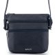Rialto olasz sötétkék női bőr oldaltáska, crossbody 18 x 18 x 4,5 cm