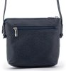 Rialto olasz sötétkék női bőr oldaltáska, crossbody 18 x 18 x 4,5 cm