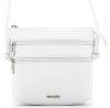 Rialto olasz fehér női bőr oldaltáska, crossbody 18 x 18 x 4,5 cm