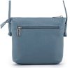Rialto olasz petrolkék női bőr oldaltáska, crossbody 18 x 18 x 4,5 cm