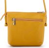 Rialto olasz sárga női bőr oldaltáska, crossbody 18 x 18 x 4,5 cm