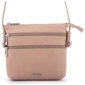   Rialto olasz púderszín női bőr oldaltáska, crossbody 18 x 18 x 4,5 cm