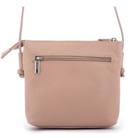   Rialto olasz púderszín női bőr oldaltáska, crossbody 18 x 18 x 4,5 cm