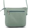 Rialto olasz világos zöld női bőr oldaltáska, crossbody 18 x 18 x 4,5 cm