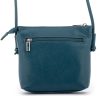 Rialto olasz türkizzöld női bőr oldaltáska, crossbody 18 x 18 x 4,5 cm