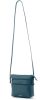 Rialto olasz türkizzöld női bőr oldaltáska, crossbody 18 x 18 x 4,5 cm