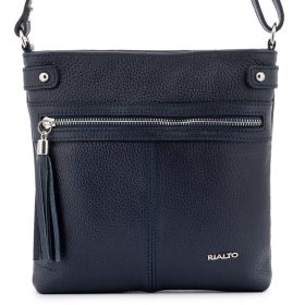 Rialto fekete női bőr válltáska, levehető pántos 26 x 19 x 9 cm