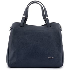   Rialto sötétkék női bőr kézitáska, levehető vállpánttal 30x25x12 cm