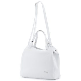   Rialto fehér női bőr kézitáska, levehető vállpánttal 30x25x12 cm