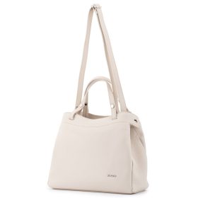   Rialto bézs női bőr kézitáska, levehető vállpánttal 30x25x12 cm
