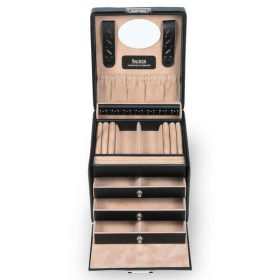 Sacher: Erika, fekete ékszerdoboz, ékszertartó