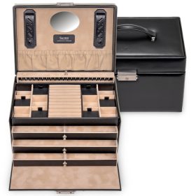 Sacher: Jasmin, fekete 3 fiókos ékszerdoboz