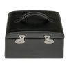 Windrose Merino fekete nagyméretű luxus ékszertartó, ékszerdoboz
