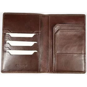 Giudi barna bőr útlevél tartó, irattartó 17 x 11,5 cm