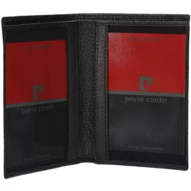 Pierre Cardin férfi fekete bőr pénztárca 13 × 10 cm