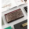 Peterson sötétpiros-croco mintás női lakk bőr pénztárca RFID 15,5 × 9 cm