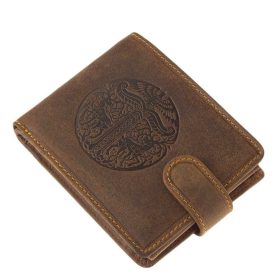 GreenDeed bőr pénztárca magyaros mintával