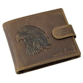   GreenDeed átfogópántos bőr pénztárca sas 3D lenyomattal, RFID