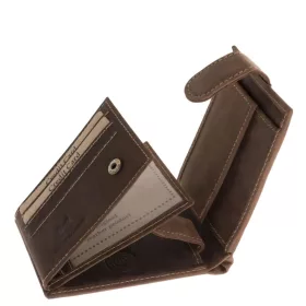   GreenDeed átfogópántos bőr pénztárca ponty 3D lenyomattal, RFID, 10,8 × 8,5 cm