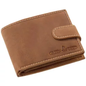   GreenDeed férfi pénztárca valódi vadász bőr RFID védelemmel 12 x 9,5 cm