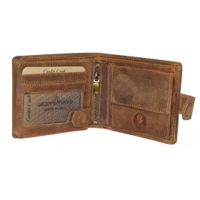   GreenDeed horgász bőr pénztárca csuka mintával 12,3 x 9 cm