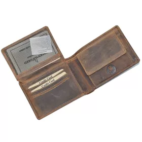   GreenDeed horgász bőr pénztárca csuka mintával 12,3 x 9 cm