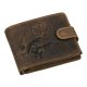 GreenDeed horgász bőr pénztárca csuka mintával 12,3 x 9 cm