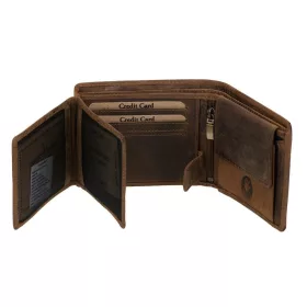   GreenDeed horgász bőr pénztárca csuka mintával 12,3 x 9 cm