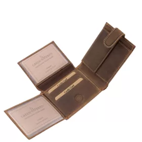   GreenDeed horgász bőr pénztárca csuka mintával 12,3 x 9 cm