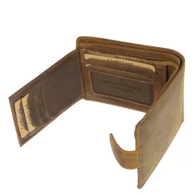   GreenDeed horgász bőr pénztárca csuka mintával 12,3 x 9 cm