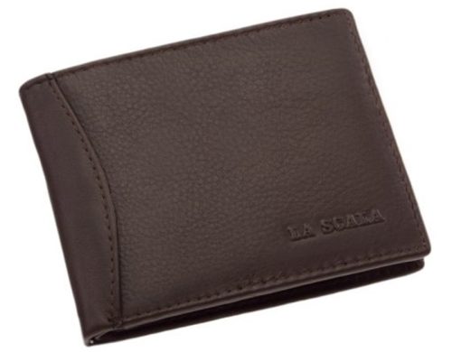 LA SCALA barna bőr kártyatartó 10,8 x 8,5 cm