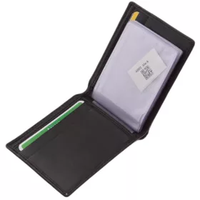 LA SCALA fekete bőr kártyatartó 10,8 x 8,5 cm